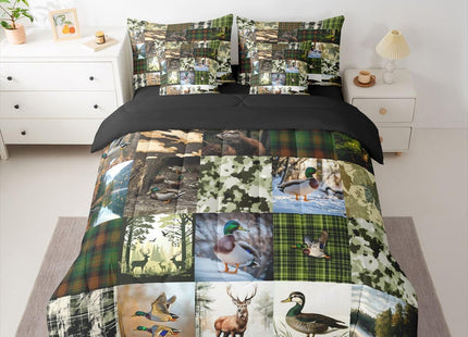 Erosebridal Cabin Rustic Deer 7 Piece Comforter Set Full Bed in A Bag