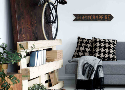 Great Night for a Campfire Arrow Wood Wall Decor