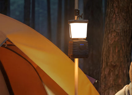 Amazon Basics Camping Essentials Lantern, 360-Degree 1000 Lumen LED, Adjustable Dimmable with 4 Lighting Modes, Water Resistant IPX4, Black (Batteries Not Included)