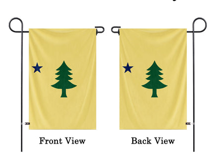 Original Maine State Garden Yard Flag 12x18Inch American Territories ME Yard Banner Vertical Double Sided Polyester Small Flag Patriotic State Celebration Party Outside Decor (Pattern A)