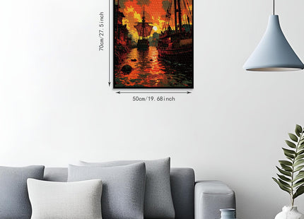 PQIKTUV Jigsaw Puzzles 1000 Pieces Sailboat at Sunset
