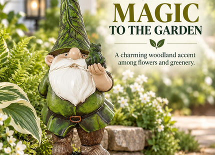 Topadorn Garden Gnome Statue, 10.24" Woodland Outdoor Gnome