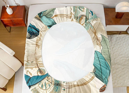 Erosebridal Ocean Whale Sheet Set Kids Boys Girls Nautical Bedding Children Coastal Sea Animal Bed Sheet Set,Soft Home Cozy Microfiber Bed Set-3pcs (1 Fitted +1 Flat+1 Pillowcases),Twin,Teal Brown