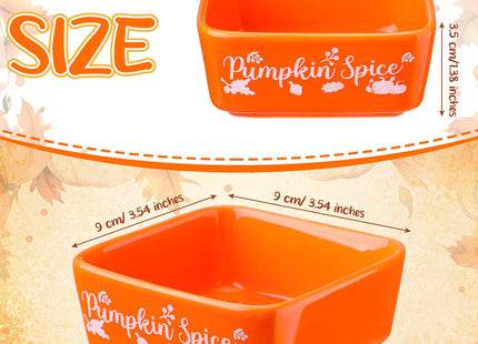 Tanlade 3 Pcs Fall Candy Bowl Ceramic Mini Autumn Serving Dish