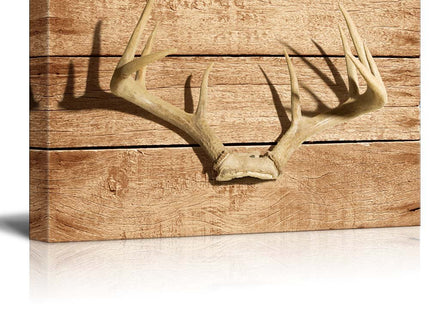 wall26 - Rustic Canvas Wall Art - Deer Antler - Giclee Print Modern Wall Art | Stretched Gallery Wrap Ready to Hang Home Decoration - 16x24 inches