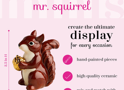 Nora Fleming Mr. Squirrel (Squirrel) A215 - Hand-Painted Ceramic Unique Décor - Summer Minis for the Home and Office