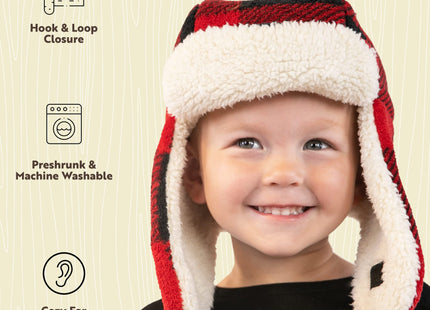 LazyOne Critter Cap Hat for Kids, Fun, Cold-Weather Kid Hats Moose Plaid, L