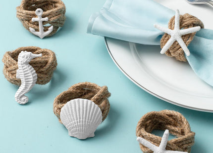 Coastal Starfish Napkin Rings, Set of 12