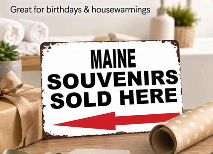 Vintage Maine Souvenirs Metal Signs 8X12 In