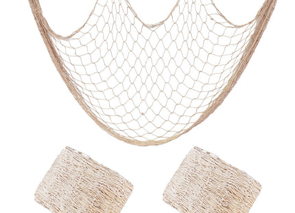Ecjiuyi 2 Pack Nautical Mermaid Decorative Fishing Net 80x40inch