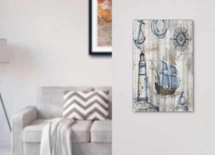 Spshian Decorative Switch Plate Covers Rustic Nautical Sailboat 1 Gang Light Switch Cover No Device Outlet Wall Plate Blank Switchplate Electrical Faceplate for Farmhouse Bathroom Bedroom Home Decor