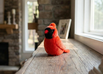 Frankiezhou Home Red Cardinal Bird Plush Toy - Realistic Northern Cardinal Stuffed Animals 6inch, Soft Plush Cardinal Animal Dolls, Cute Little Red Cardinal Plush for Your Friends