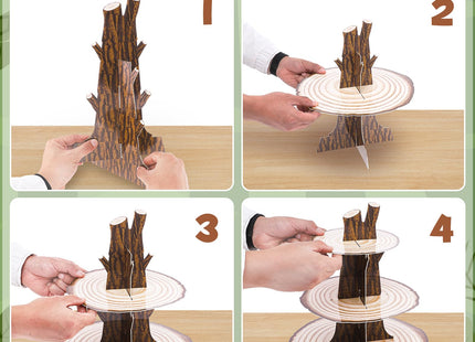 NatNarr 2 Pack Woodland Cupcake Stand Woodland Baby Shower Decorations