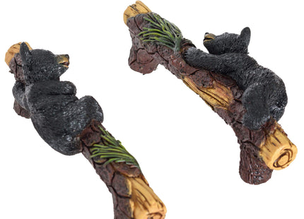 Black Bear Cabinet Knobs And Pulls Set of 2 - Wildlife Cabinet Pulls Animal Dresser Knobs for Kids - Bear Drawer Knobs Kitchen Cabinets Black Bear Hardware - Dresser Knobs for Boys Nursery