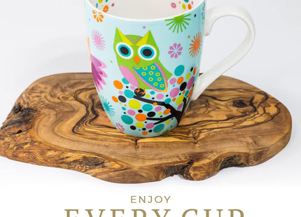 Divinity Boutique Owl Mug - Inspirational Ceramic Coffee Mug with Scripture for Women, Mom, Friends, Owl Lovers that is Colorful and Dishwasher Safe