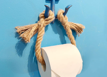 Perfeso.L Beach Rope Toilet Paper Holder Metal Anchor Hook Bathroom Decor