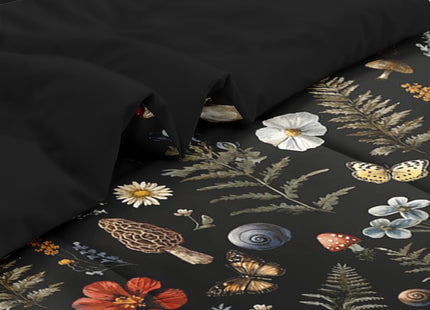Pamnest Full Comforter Set with Sheets, 7 Pieces Woodland Mushroom Bedding