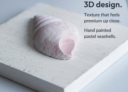 Tide and Tales 3D Seashell Wall Art, Coastal Bathroom Wall Decor, Set of 4