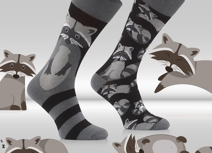 TODO Funny Socks for Men,Woomen, Teens - Funny Raccoon Socks - Novelty Socks Raccoon Gift (Raccoon, 43)