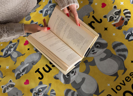 Pertos Raccoon Gifts Blanket Cute Raccoon Throw Blanket