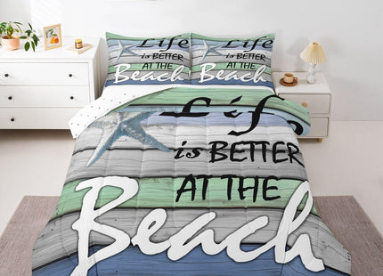 Erosebridal Beach Theme Comforter King Size, Cute Sea Starfish Bedding