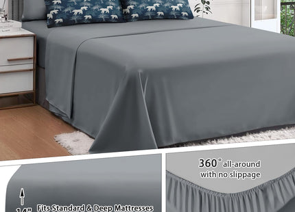 Boewywh Twin Comforter Set with Sheets, 5 Pieces Bear Woodland Bedding