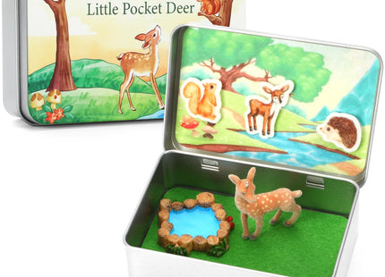 JULEASEL Little Pocket Deer Mini Deer Gift Collectible Travel Buddy