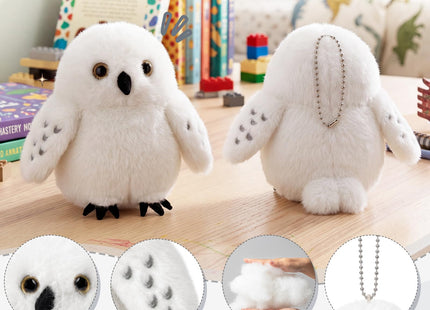 Niceup 4.5" Owl Stuffed Animal White Snowy Owl Plush Keychain