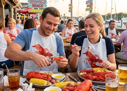 The Baker Celebrations Disposable Plastic Lobster Bibs, 50 Pack