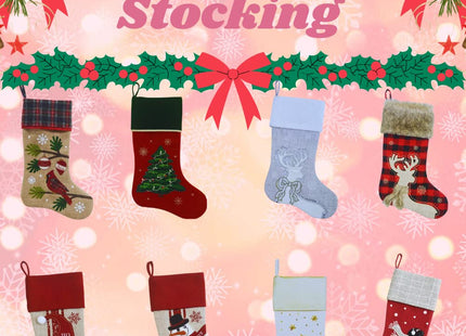 Comfy Hour Joyful Holiday Collection Stocking (Christmas Winter Cardinal with Pine Tree)