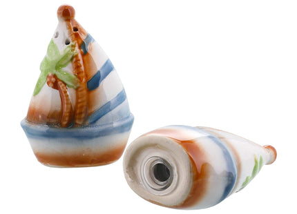 Salt and Pepper Shaker Salt Shaker - Sailboat and Palm Tree