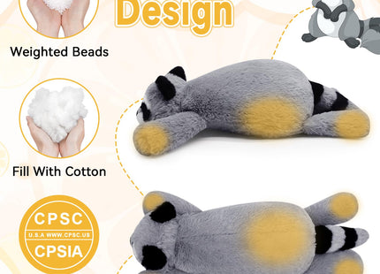 Raccoon Plush, Small Weighted Raccoon Stuffed Animals, Cute Plushies