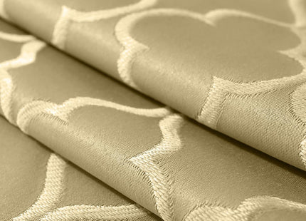 SASTYBALE Autumn Gold Champagne Jacquard Damask Square Tablecloth 52"x52"