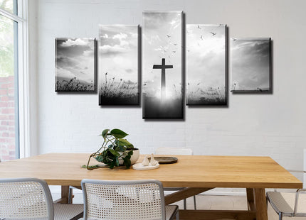 DJSYLIFE Nautical Wall Decor Navy Military Submarine Bathroom Wall Art Ocean Horizon Canvas Prints Modern Home Office Boys Room Artwork Decorations 60" W x 32" H 5 Pieces