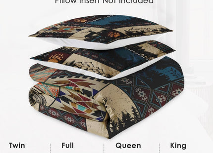 WeCozy Queen Comforter Set, 3 Pieces Deer Bear Bedding, All Season