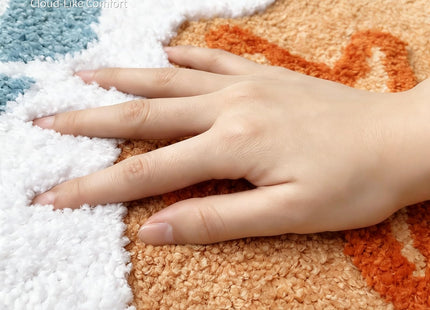 WENBOER Ocean Wave Bath Mat, Coastal Rug, Soft Microfiber, 16x24 Inch