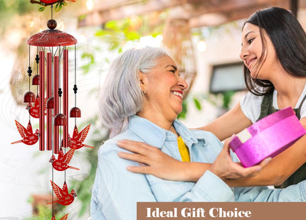 Cardinal Wind Chimes for Outside, 35" Cardinal Gifts for Women