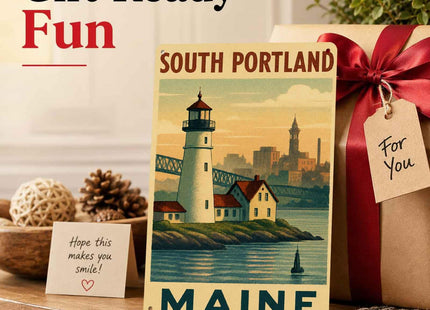 South Portland Maine Lighthouse Vintage Metal Signs 8 X 12 Inch