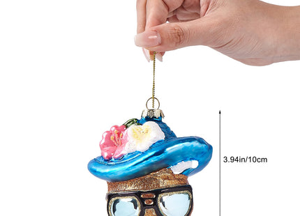 Funny Hanging Christmas Ornaments 2025 - Seashell Handcrafted Glass Blown Tree Decorations, 3D Scallop Shells Premium Decorative Waterproof Holiday Decor for Xmas Home Outdoor Window Gifts