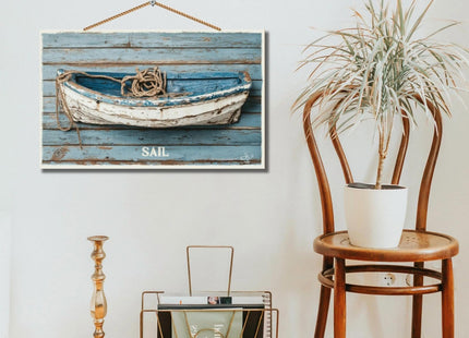 Personalized Coastal Boat Wall Decor, Nautical Wooden Plaque for Home