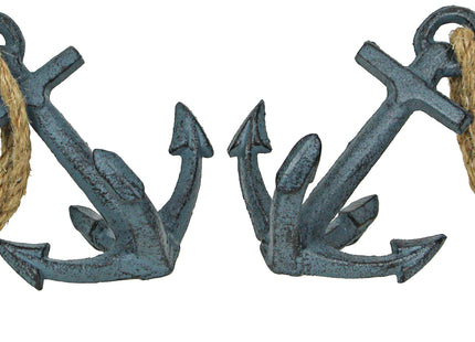 Nautical Bookends Collection – Polyresin & Cast Iron Coastal Decor for Bookshelves, Office, Bedroom, Living Room – Ocean Animal, Anchor, Whale Designs, Decorative & Functional Accent Sets