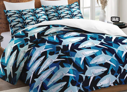 Boewywh Queen Comforter Set, 3 Pieces Shark Ocean Bedding, All Season