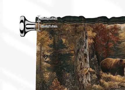 VeySlHio Woodland Deer Curtain Valance 54x18 Inches Window Treatment Rod Pocket Valance for Kitchen Bathroom Bedroom