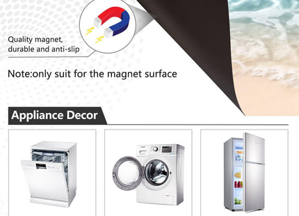 JIPONI Dishwasher Magnetic Cover Summer Beach Blue Starfish Sea Dishwasher Magnetic Kitchen Art Decor, Dishwasher Magnetic Sticker 23 W x 26 H Inch