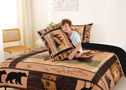 Feelyou Fish Comforter Set Kids Ocean Animals Comforter for Boys Teens Go