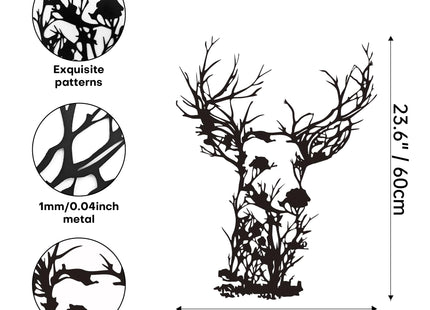 Xedatric Deer Head Metal Wall Art 23.6 * 18.5 inches