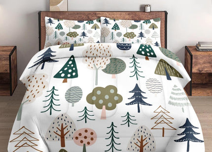 Pamnest Twin Comforter Set, 2 Pieces Woodland Tree Bedding, All Season