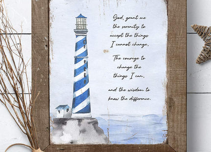 Twelve Steps and Twelve Traditions Wall Art - Serenity Prayer Wall Decor - Lighthouse Decor - Alcoholics Anonymous Picture - AA Sobriety Gifts - 12 Steps Decorations Art Prints
