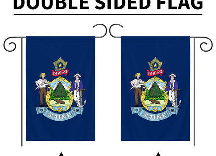 Maine State Garden Flag 12x18 Inch Double Sided Polyester Maine Flags for Outdoor Yard Garden Patio Porch Decorations