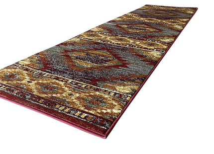 Carpet King Cabin Style Distressed Antiquated Runner Area Rug Bear Wildlife Animal Country Hunting Southwest Wilderness Design 769 (2 Feet X 7 Feet)